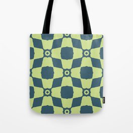 Lime Nouveau Mid Century Pattern Tote Bag