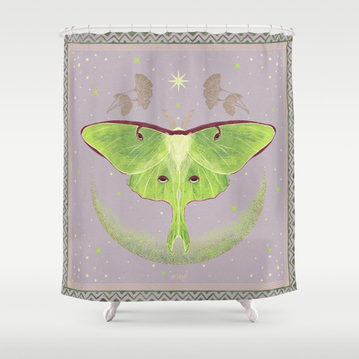 luna moth Shower Curtain