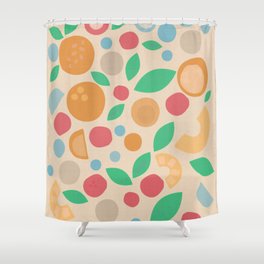 Vintage Fruits Retro Colorful  Shower Curtain