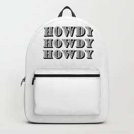 Black And White Howdy Backpack