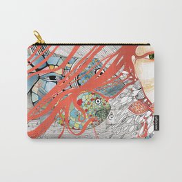 Zodiac in Coral Carry-All Pouch