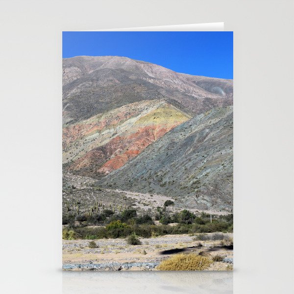 Argentina Photography - Dry Desert Mountains Under The Clear Blue Sky Stationery Cards