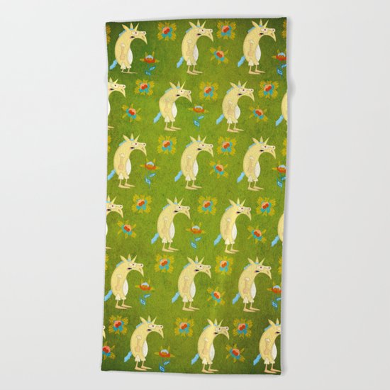 Flowers & Unicorns Beach Towel