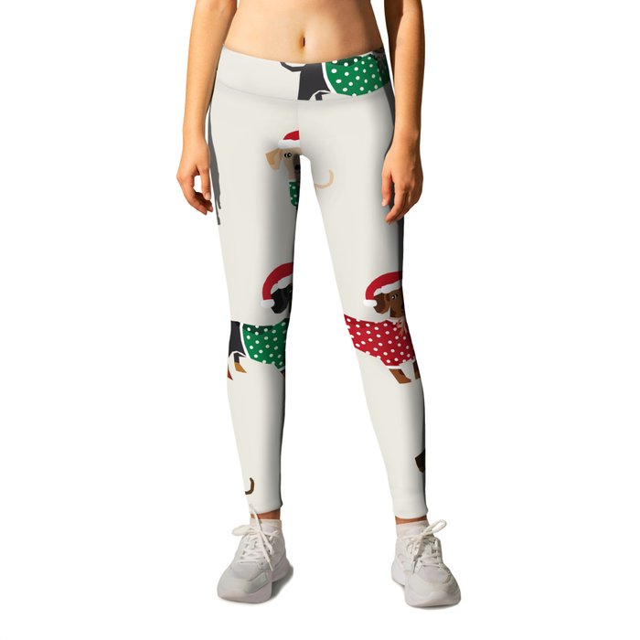 Dachshund outlet christmas leggings