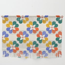 Colorful Geometric Flowers Pattern Wall Hanging