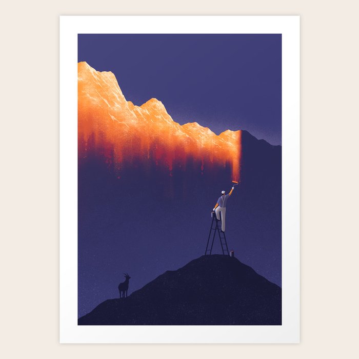 Mountains Art Prints, Framed & Recessed | Society6
