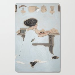 Ephemera and the God of small things elegant female reclining portrait painting by Coles Phillips Cutting Board