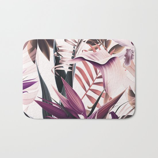 Magenta tropical Bath Mat