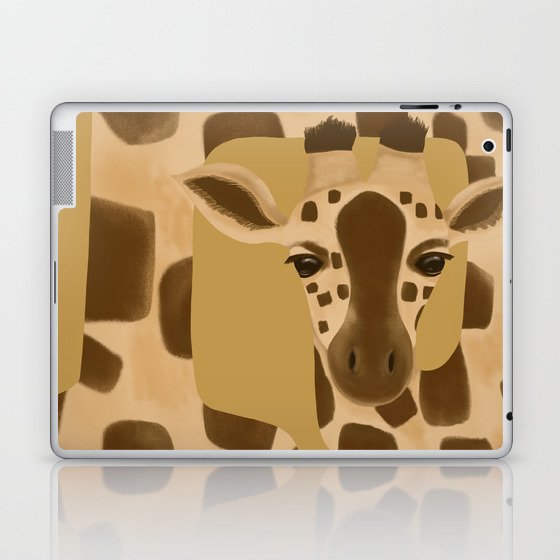 Fun abstract square neck giraffe Laptop & iPad Skin