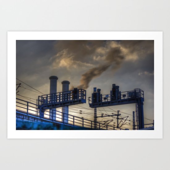 Industrial sunset Art Print