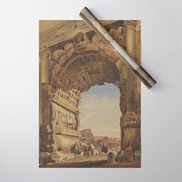 The Arch of Titus and the Coliseum, Rome 1846 Wrapping Paper