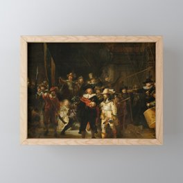 Rembrandt's The Night Watch (High Resolution) Framed Mini Art Print