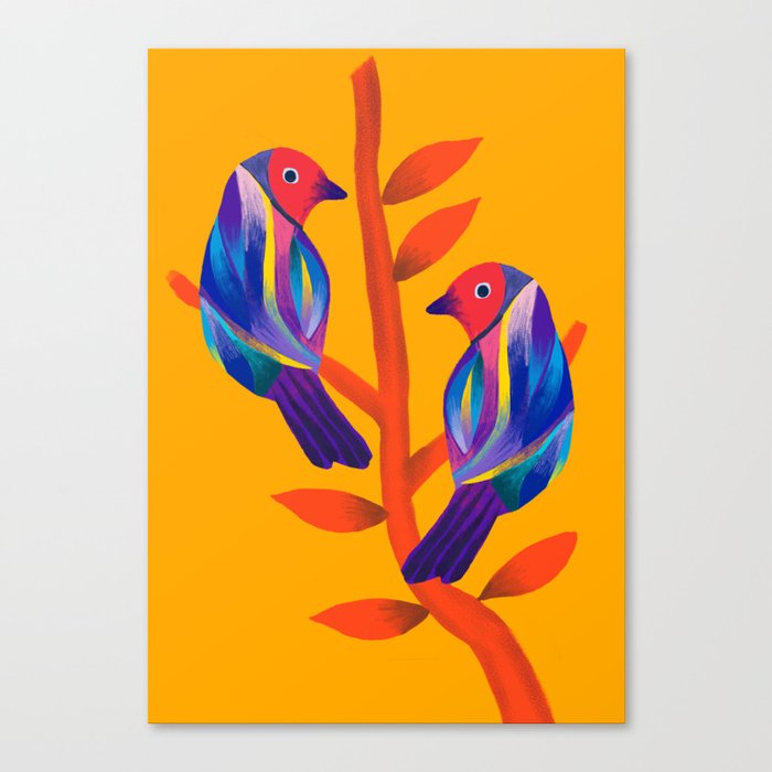 Blu birds Canvas Print