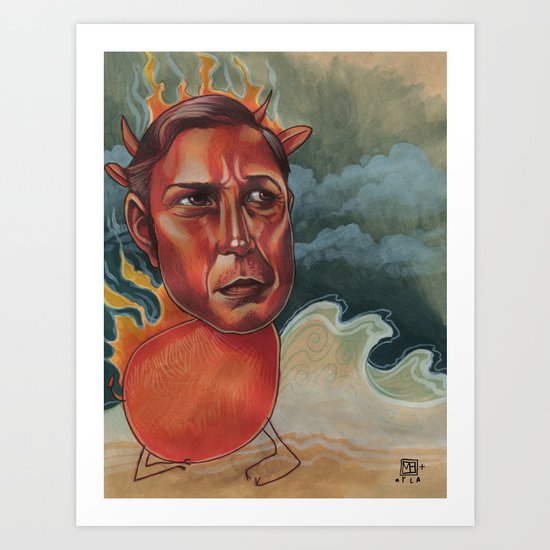 THE LAST RED BULL Art Print