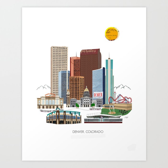 Denver Skyline Kunstdrucke Denver Skyline Kunstdrucke