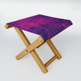 Dark Pink and Purple Abstract Splash Artwork Folding Stool
