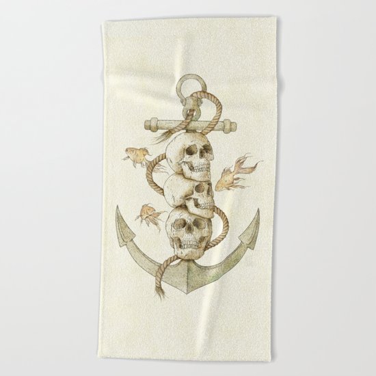Three Missing Pirates Beach Towel