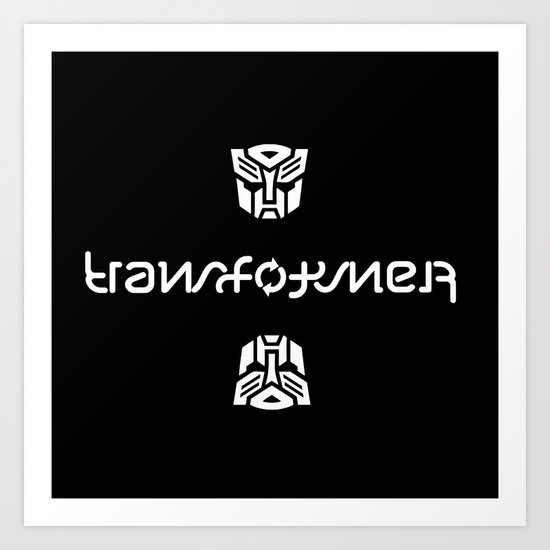 TRANSFORMER ambigram Art Print