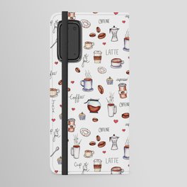 Coffee Pattern Android Wallet Case