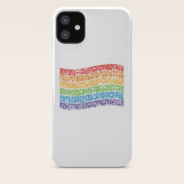 Emoji Calligraphy Art Rainbow Flag Iphone Case By Uristar Society6