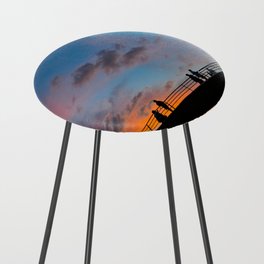 Argentina Photography - Magical Sunset Over The Silhouette Of The Bridge Counter Stool