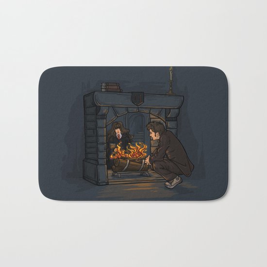The Witch in the Fireplace Bath Mat