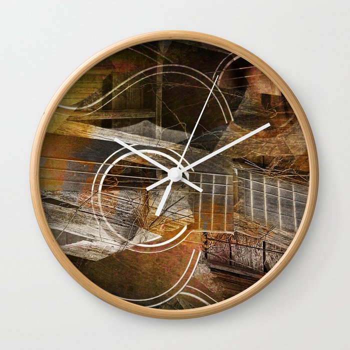 Abstract Cubist Style Guitar Wall Clock