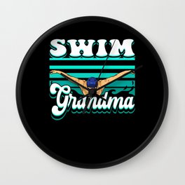 Swim Grandma Wall Clock