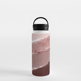 Abstract Brush Strokes in Shades of Brown Water Bottle