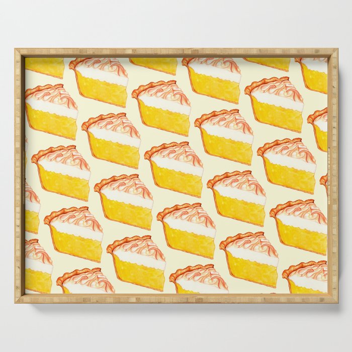 Lemon Meringue Pie Pattern Serving Tray