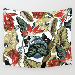 Tropical Frenchie Wall Tapestry