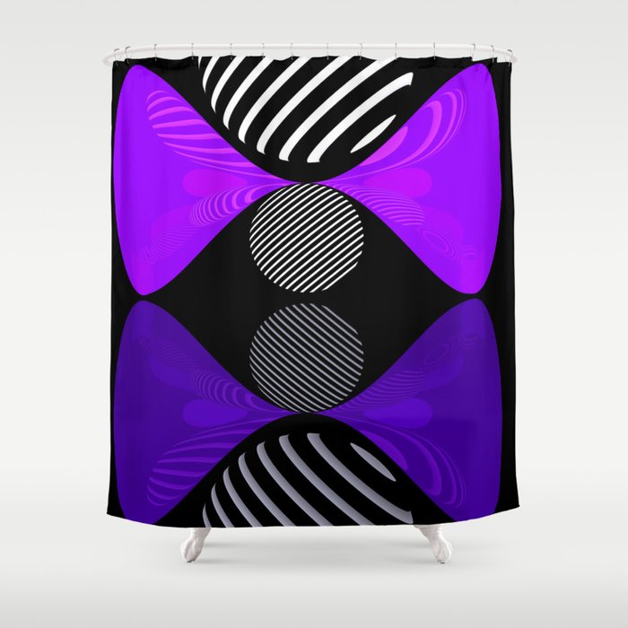 violet twin glob Shower Curtain
