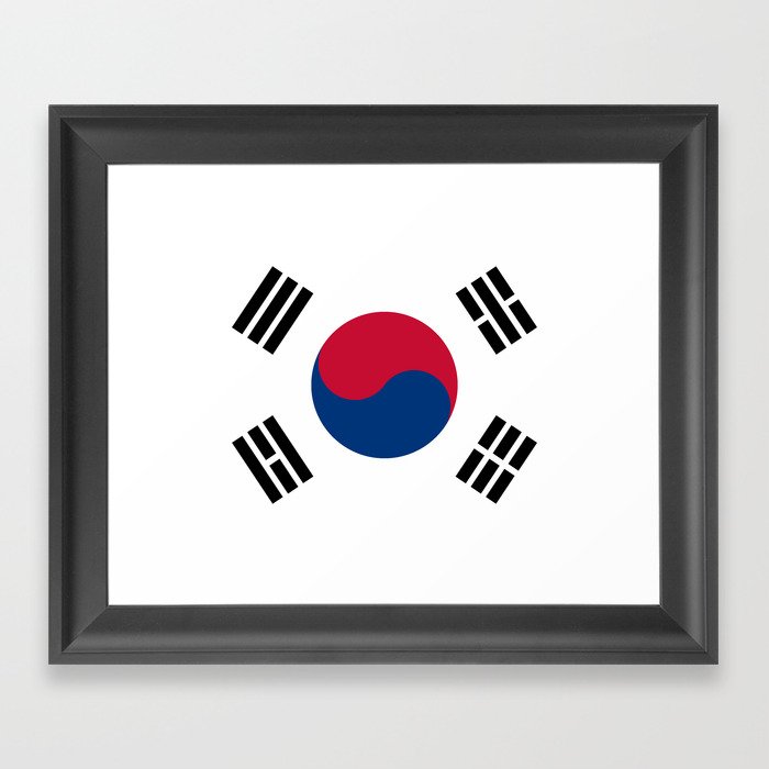 South Korean Flag of South Korea Framed Art Print