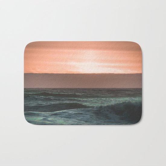 Perfect Ocean Sunset Bath Mat