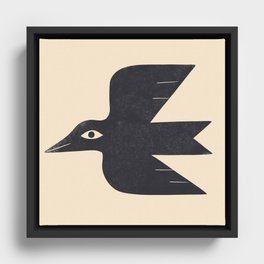 Minimal Blackbird No. 1 Framed Canvas