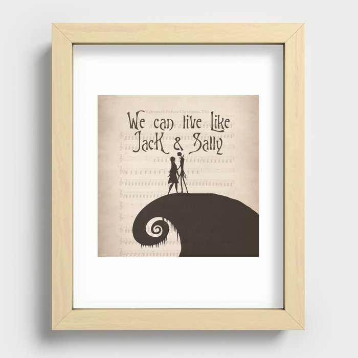 We can live like Jack & Sally Recessed Framed Print