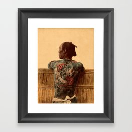 Tattooed Samurai Framed Art Print