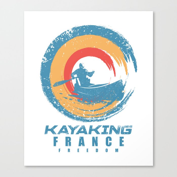 france Kayak Adventure Canvas Print