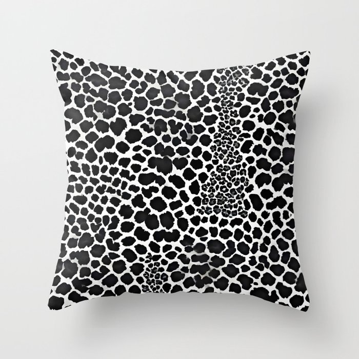 Luxury Modern White Leopard Elegant Collection Throw Pillow