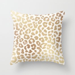 ReaL LeOpard - Greek Ancient Gold Throw Pillow