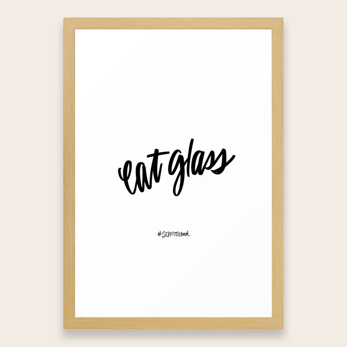Eat Glass Schitt S Creek Quote Framed Art Print By Writerlulu Society6
