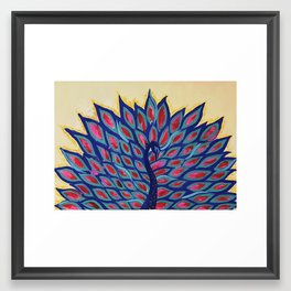 colorful peacock Framed Art Print