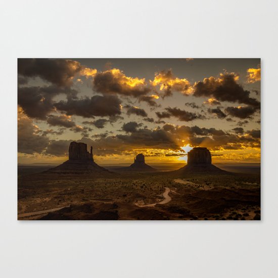 Monument Valley - Vivid Sunrise Canvas Print