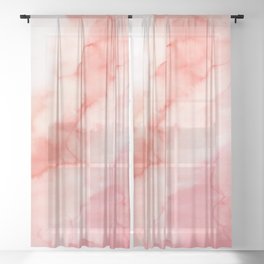 Warm pink waters Sheer Curtain