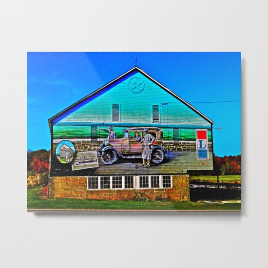 Lincoln Highway Barn Metal Print