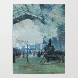 Arrival of the Normandy Train, Gare Saint-Lazare (1887) by Claude Monet Poster