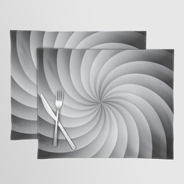 SWIRL. Black and white. Placemat