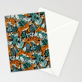 Bengal Tiger Teal Jungle Stationery Card