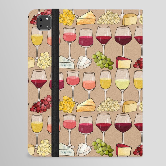 Wine and Cheese (cork brown) iPad Folio Case