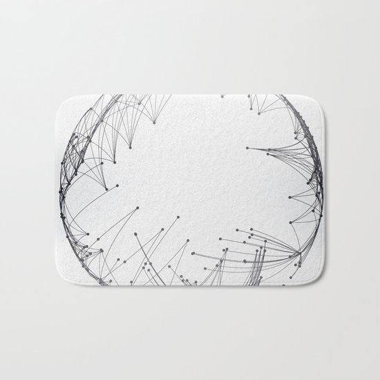 Minimal Geometric Circle Bath Mat